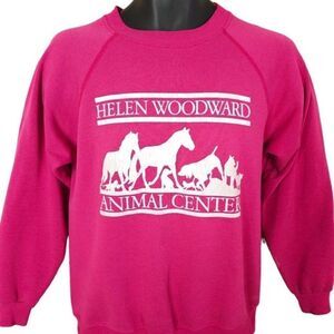 Horse Sweatshirt Mens Size Small Vintage 90s Dogs Cats Animals Made In USA